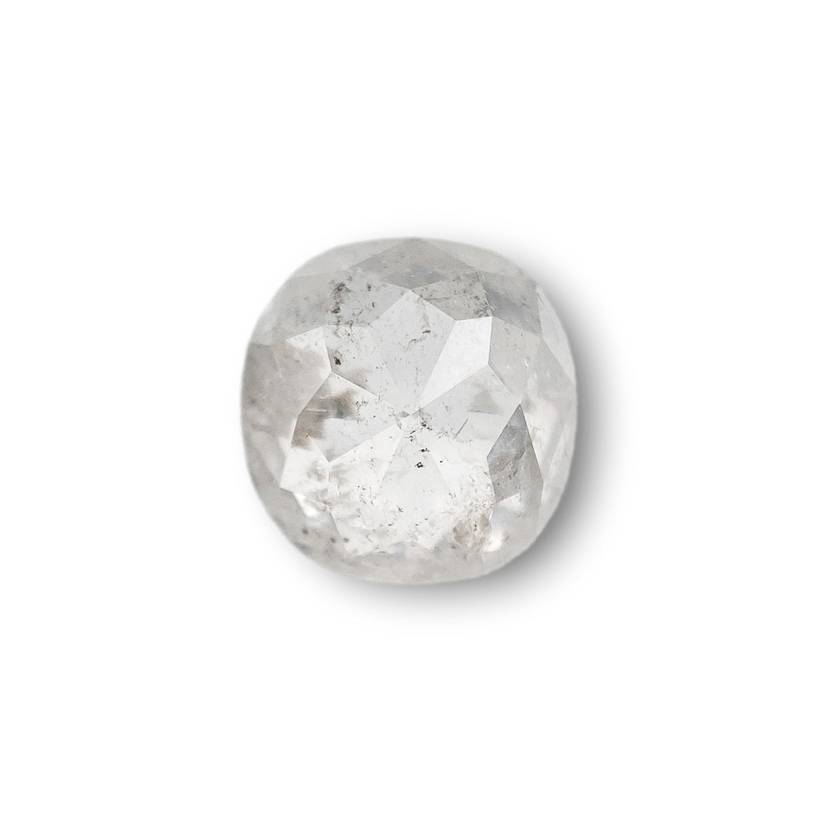 1.72ct | Salt & Pepper Cushion Shape Rose Cut Diamond