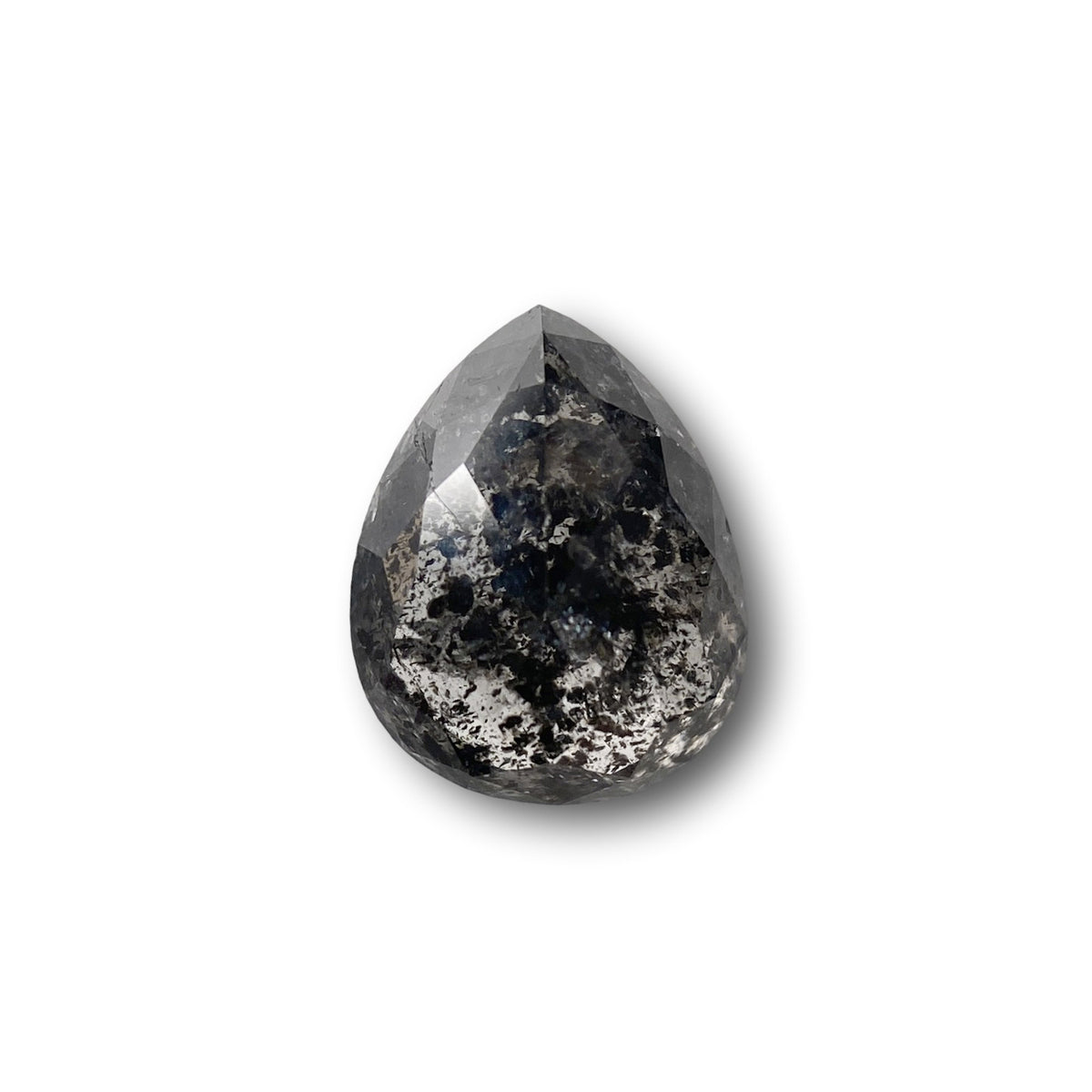 1.48ct | Salt & Pepper Pear Shape Rose Cut Diamond
