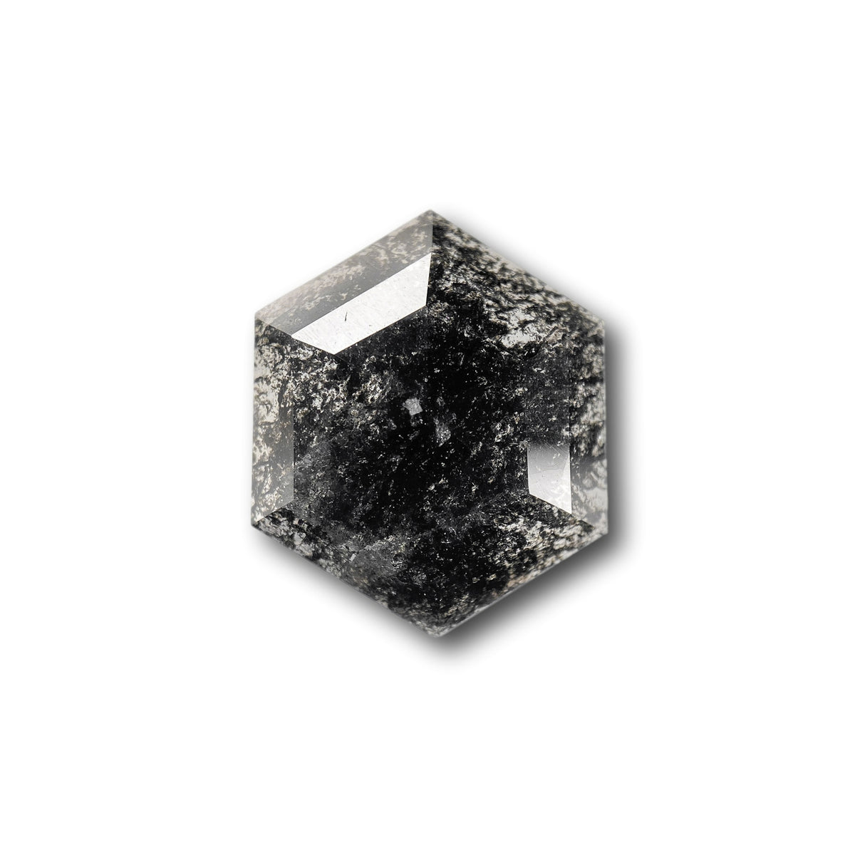 4.34ct | Salt & Pepper Hexagon Shape Rose Cut Diamond