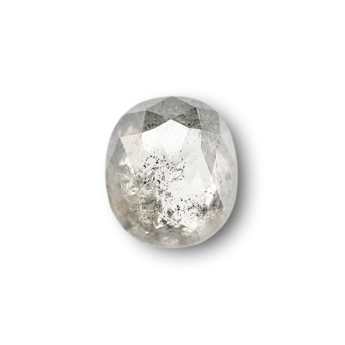 0.90ct | Salt & Pepper Cushion Shape Rose Cut Diamond