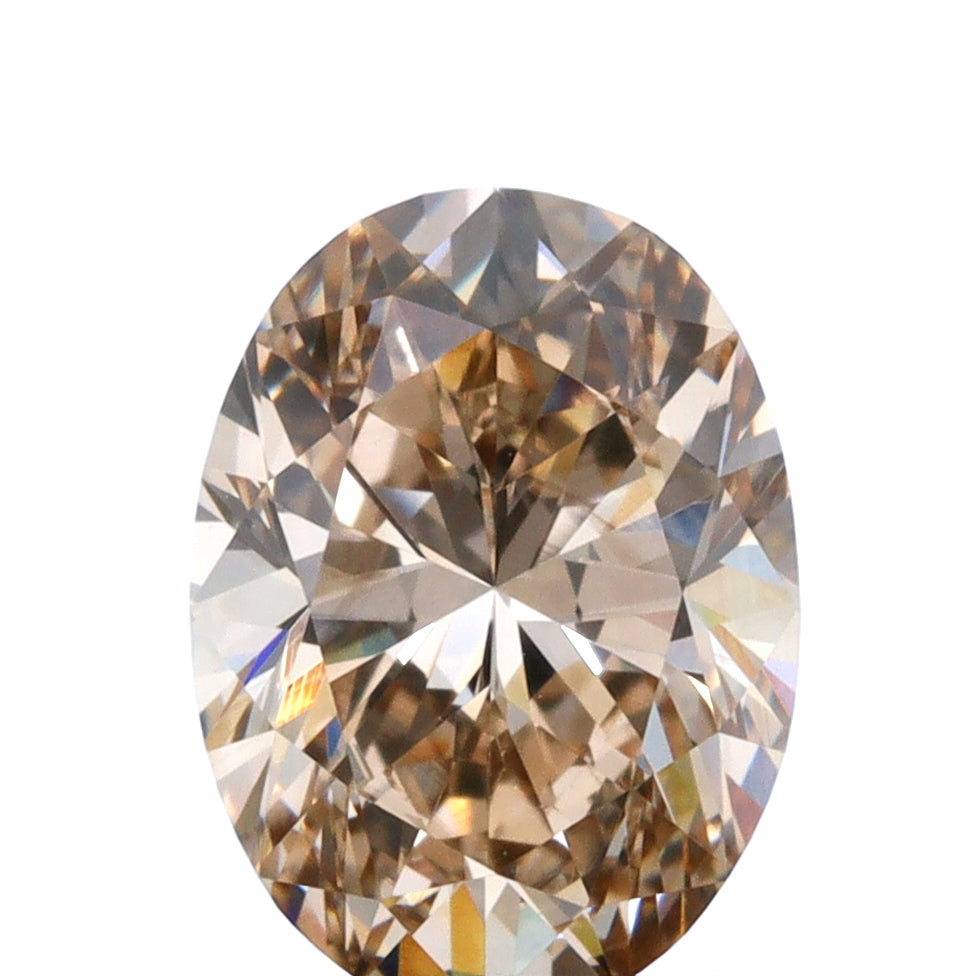 1.01ct | Champagne VVS Oval Shape Brilliant Cut Diamond