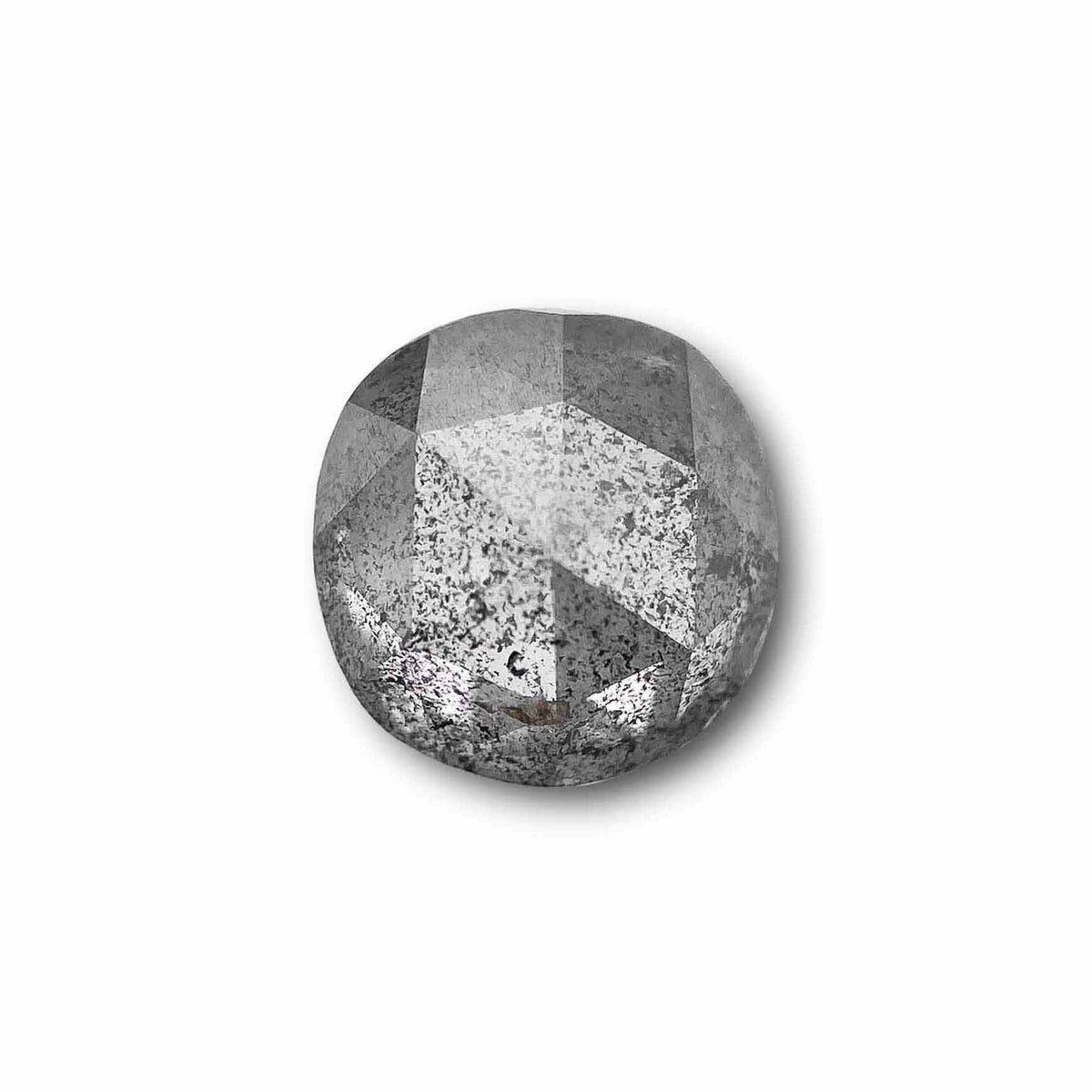 1.20ct | Salt & Pepper Cushion Shape Rose Cut Diamond