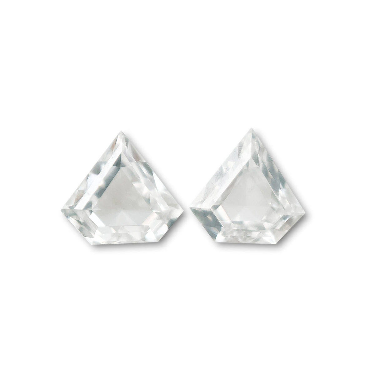 0.15cttw | G-H VS Shield Shape Step Cut Diamond Matched Pair - Modern Rustic Diamond