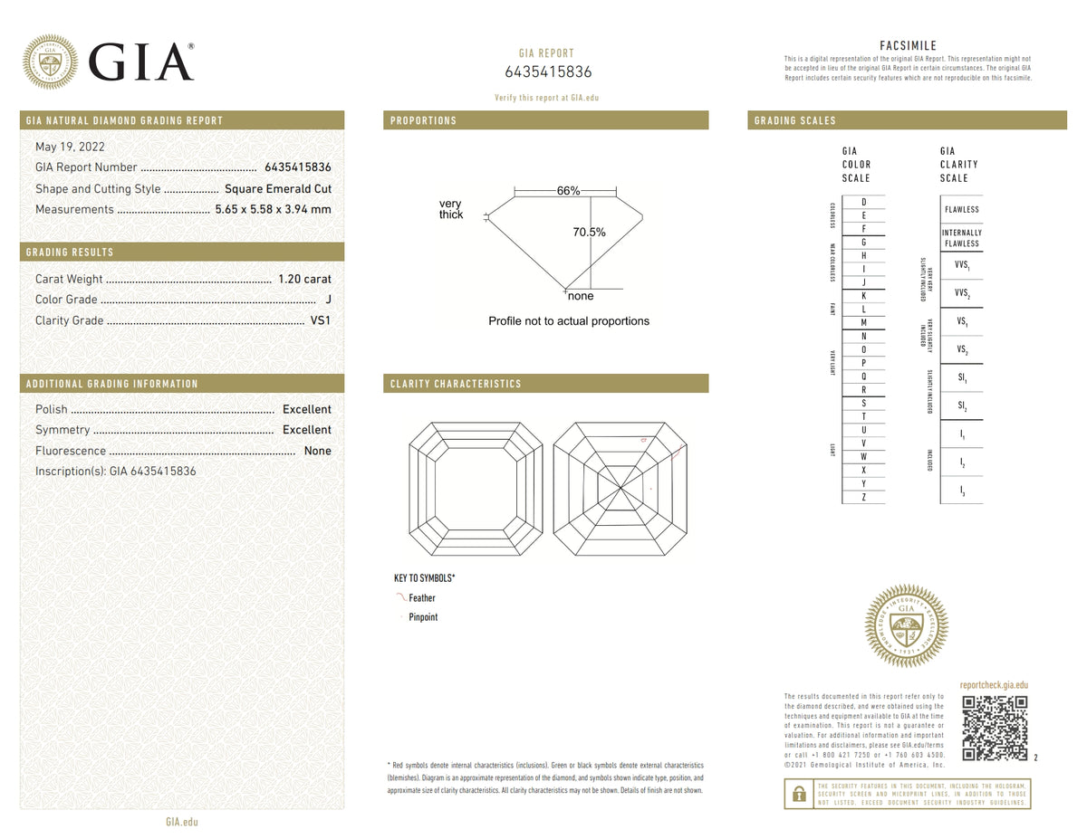 1.20ct | J/VS1 Asscher Shape Step Cut Diamond (GIA) - Modern Rustic Diamond