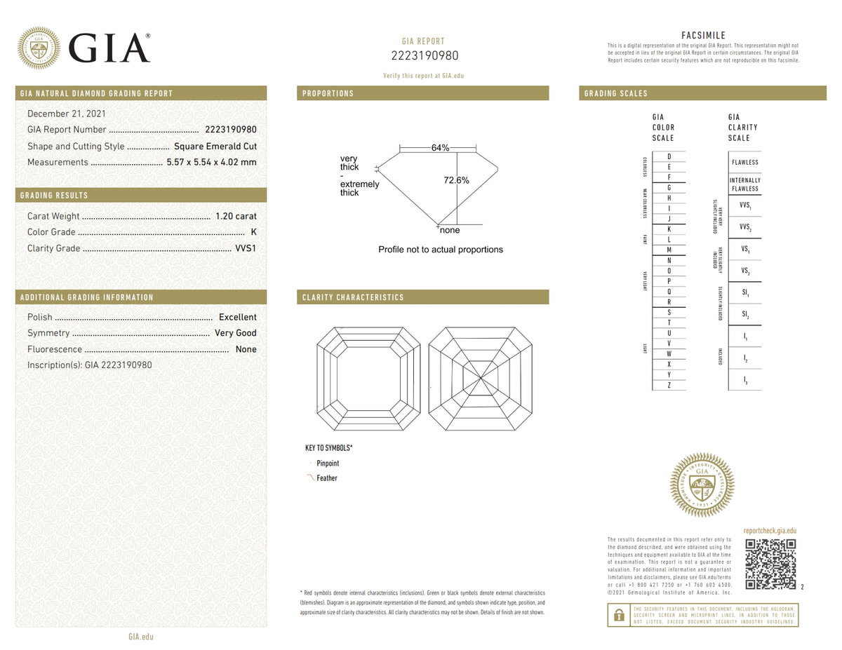 1.20ct | K/VVS1 Asscher Shape Step Cut Diamond (GIA) - Modern Rustic Diamond