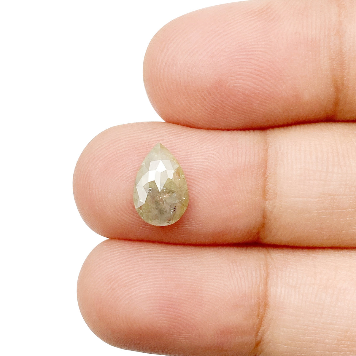 1.20ct | Rustic  Pear Shape Rose Cut Diamond - Modern Rustic Diamond