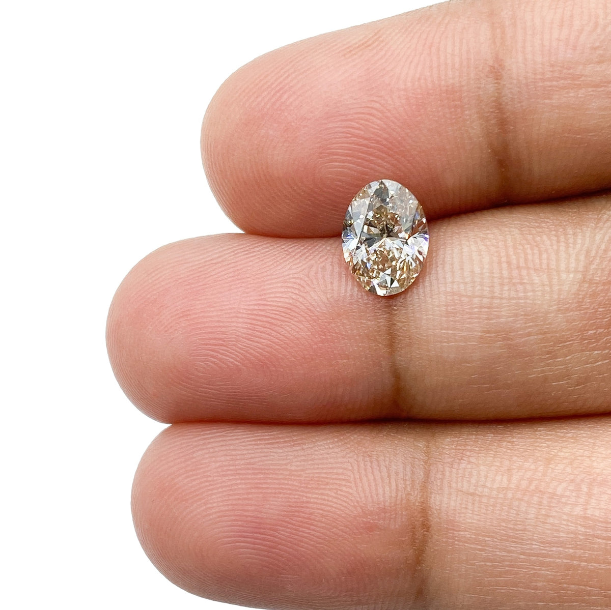 1.21ct | Champagne VS Oval Shape Brilliant Cut Diamond - Modern Rustic Diamond