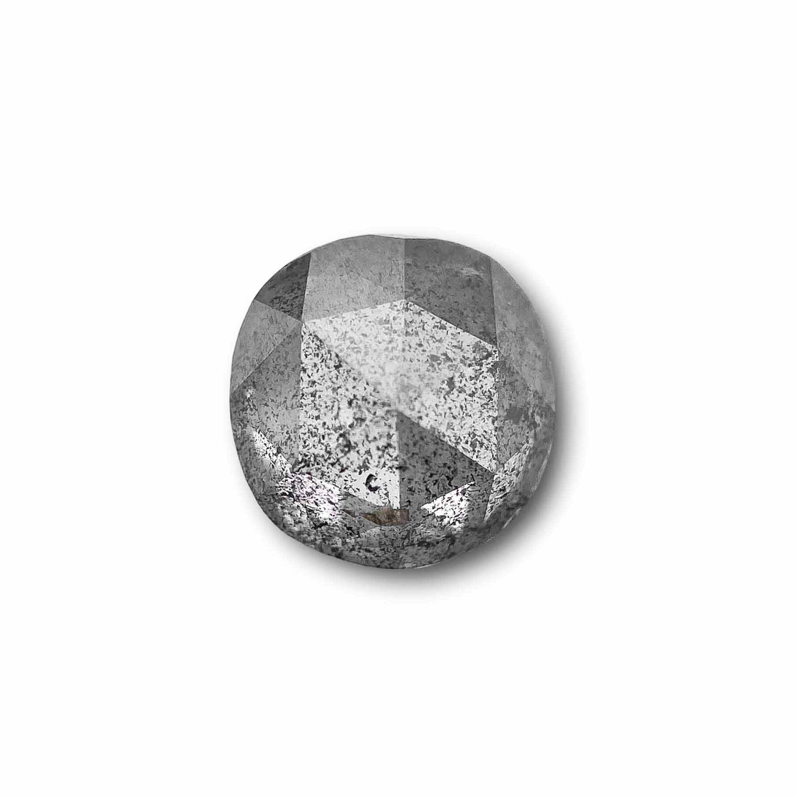 1.20ct | Salt & Pepper Cushion Shape Rose Cut Diamond - Modern Rustic Diamond