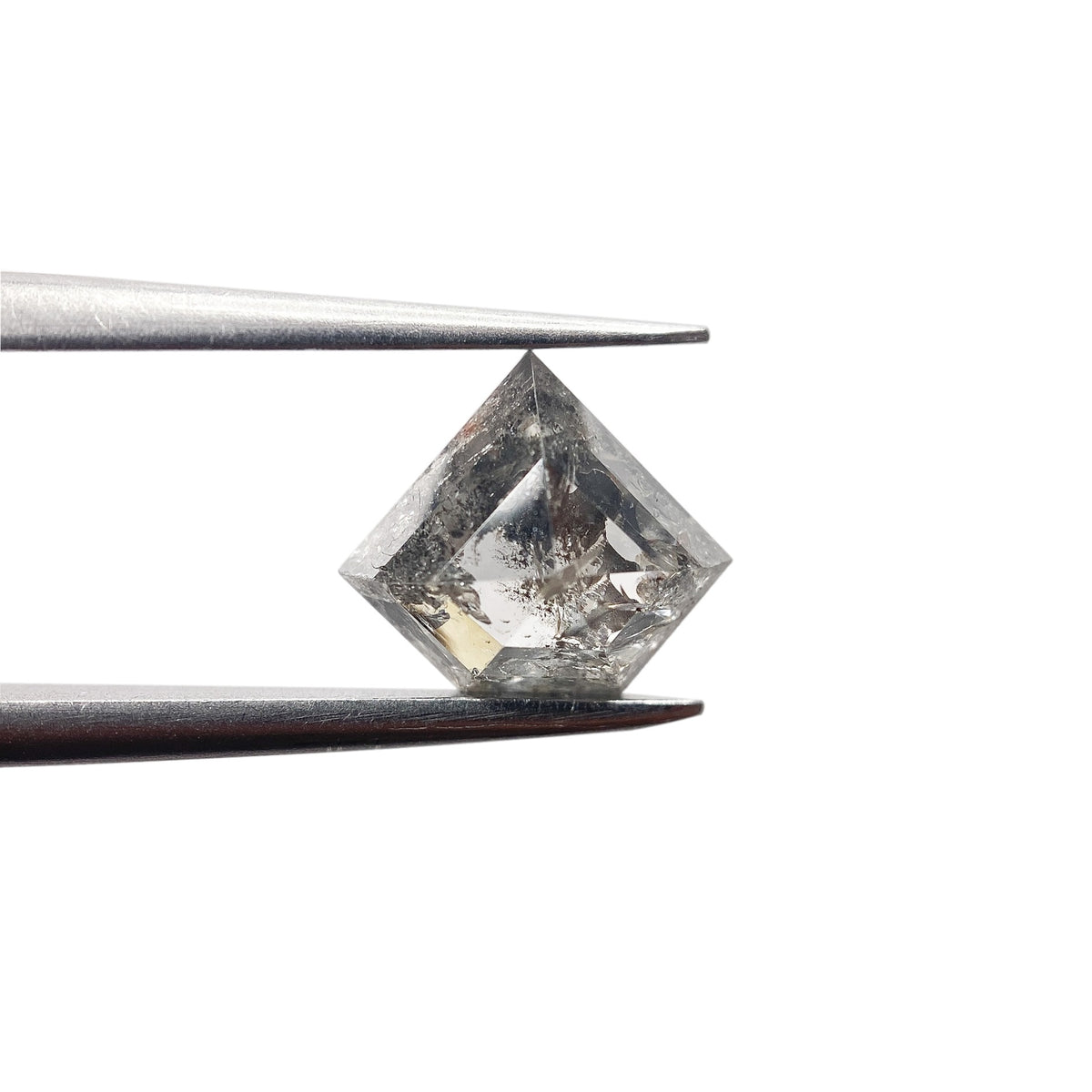 1.20ct | Salt & Pepper Shield Shape Rose Cut Diamond - Modern Rustic Diamond