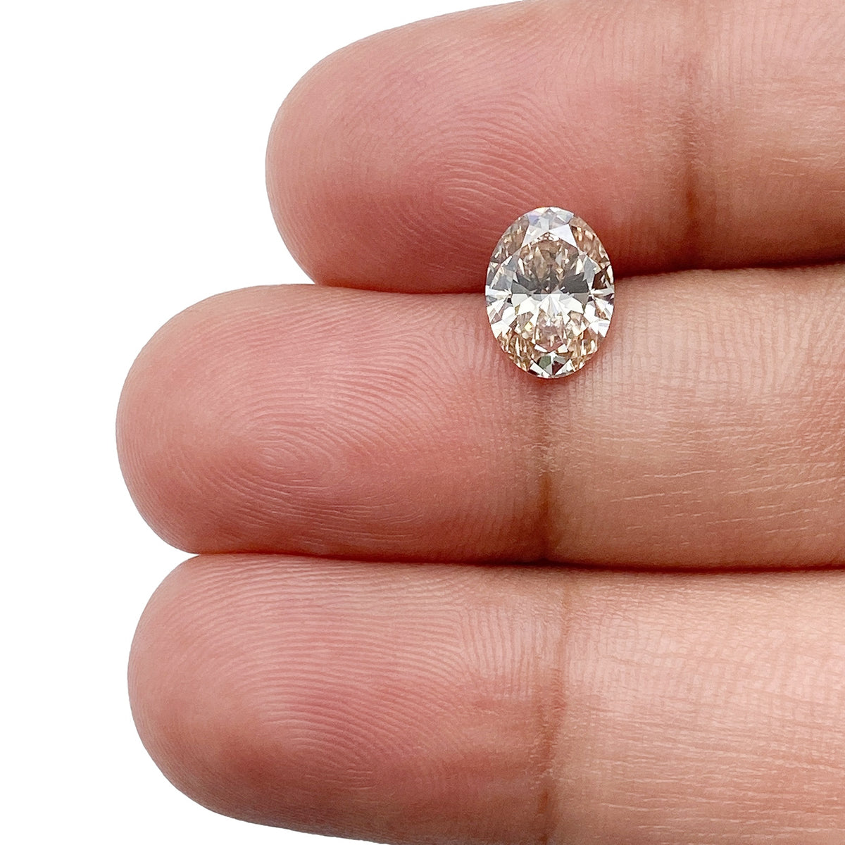 1.20ct | Champagne VVS Oval Shape Brilliant Cut Diamond - Modern Rustic Diamond