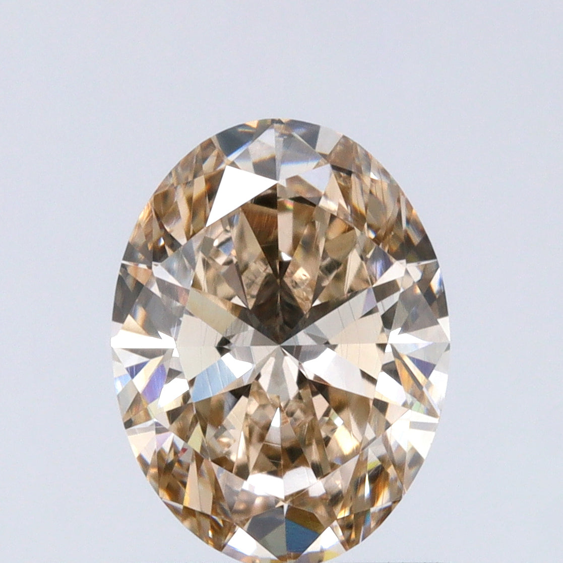 1.20ct | Champagne VVS Oval Shape Brilliant Cut Diamond - Modern Rustic Diamond