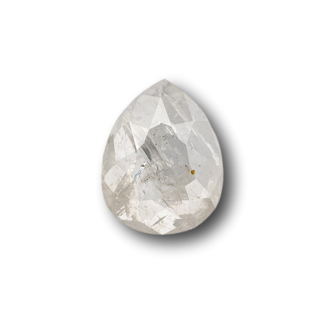 0.95ct | Salt & Pepper Pear Shape Rose Cut Diamond