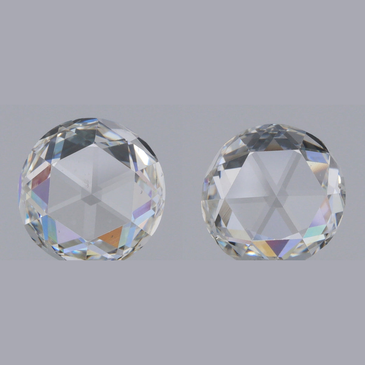 1.40cttw | H-I VS-SI Round Shape Rose Cut Diamond Matched Pair