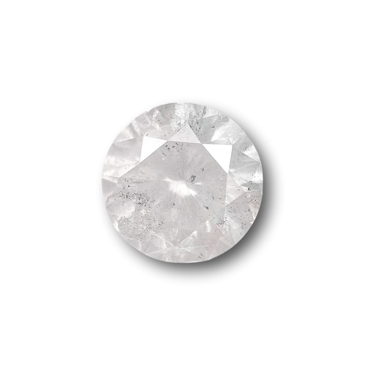 1.06ct | Salt & Pepper Round Shape Brilliant Cut Diamond