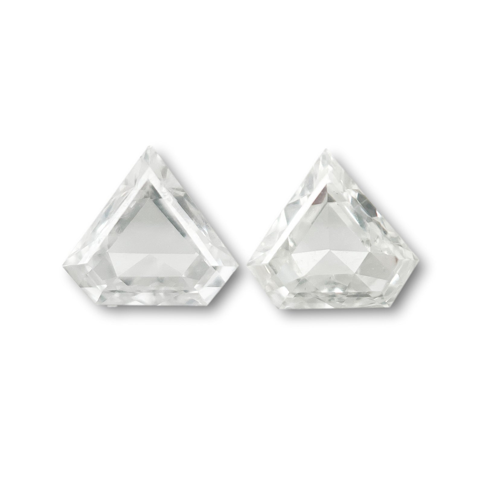 0.16cttw | G-H VS Shield Shape Step Cut Diamond Matched Pair - Modern Rustic Diamond