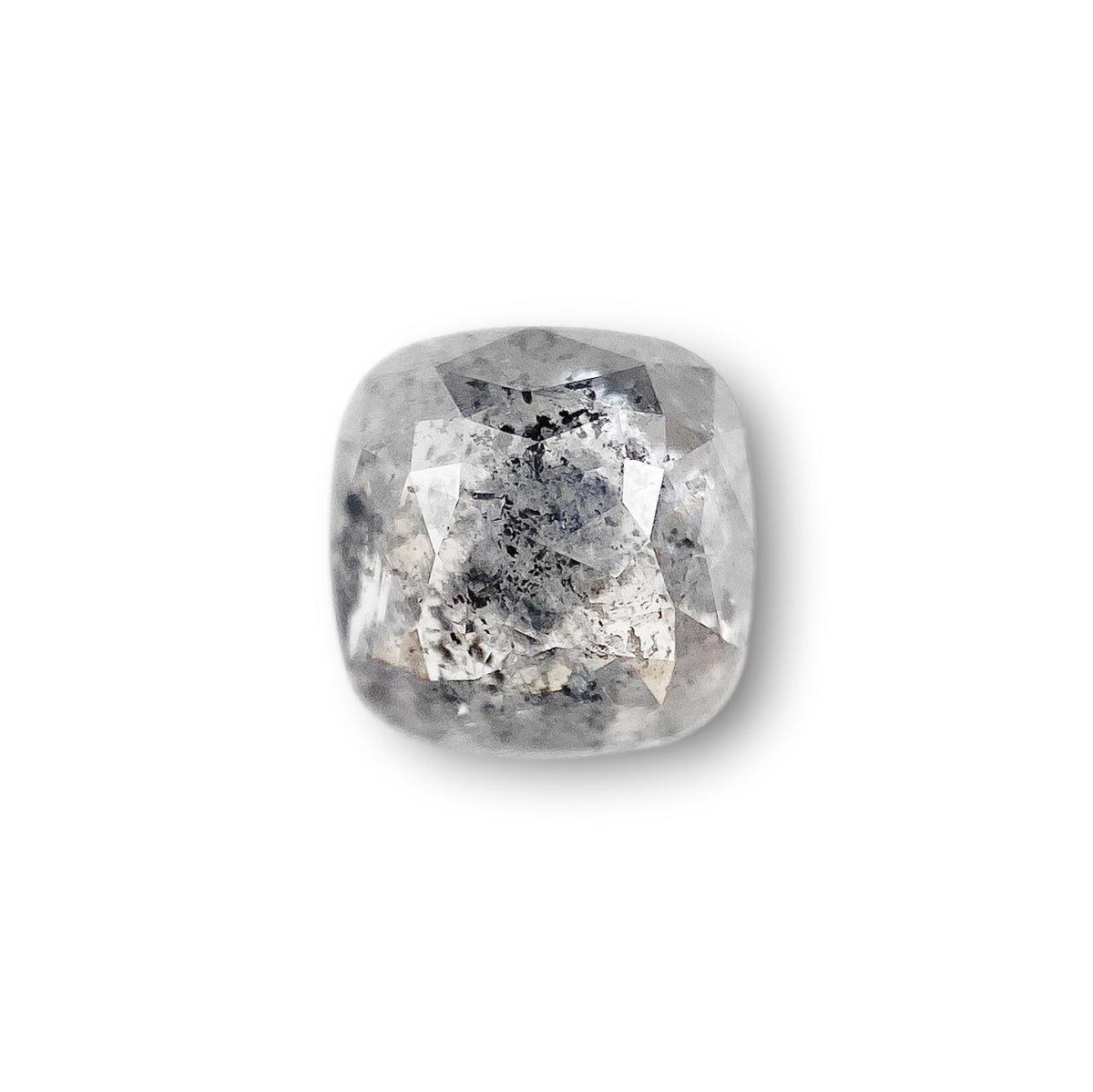 1.31ct | Salt & Pepper Cushion Shape Rose Cut Diamond