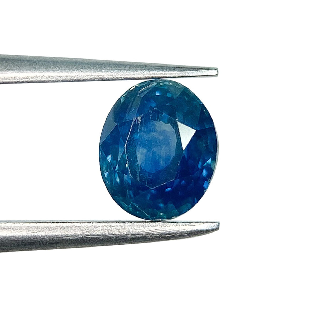 1.22ct | Brilliant Cut Oval Shape Blue Montana Sapphire-Modern Rustic Diamond