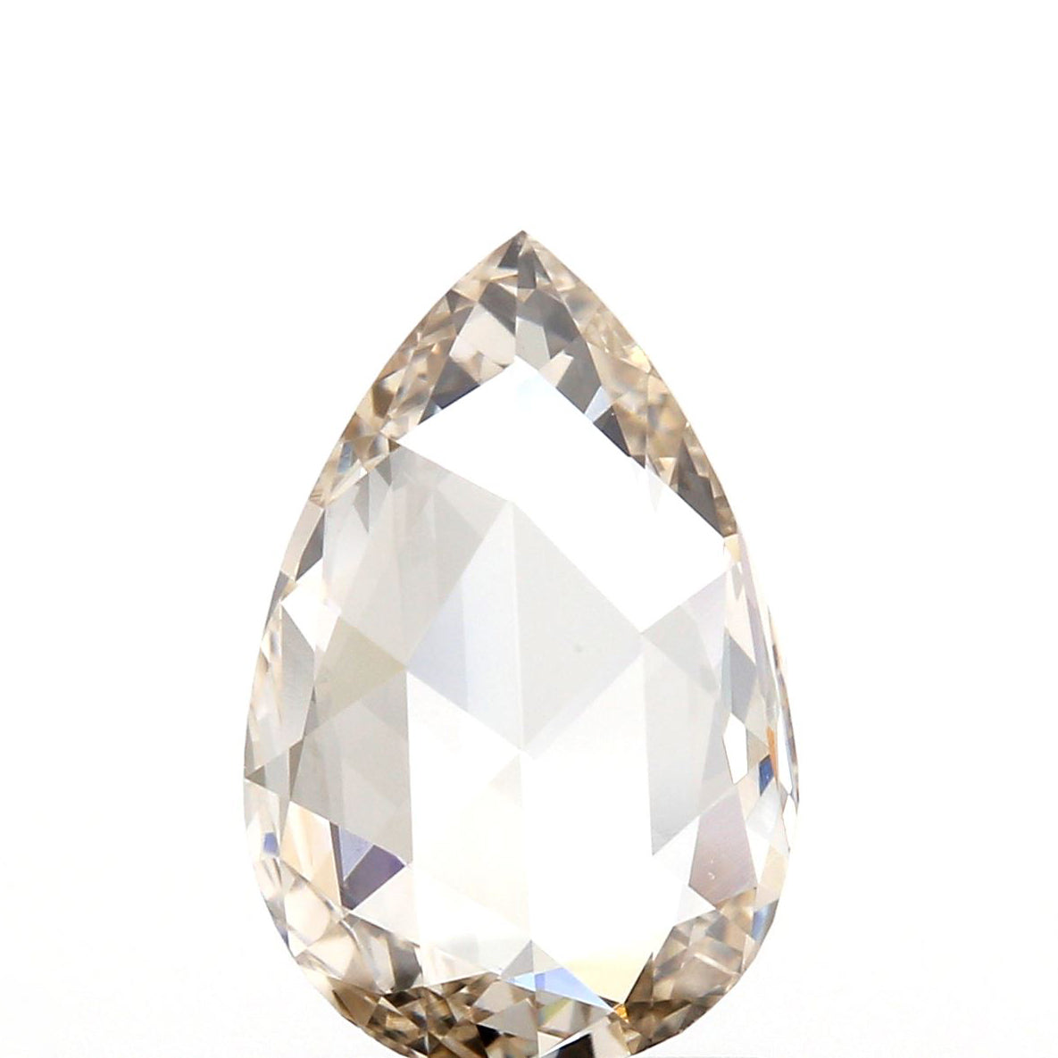 1.22ct | Champagne VVS Pear Shape Rose Cut Diamond - Modern Rustic Diamond