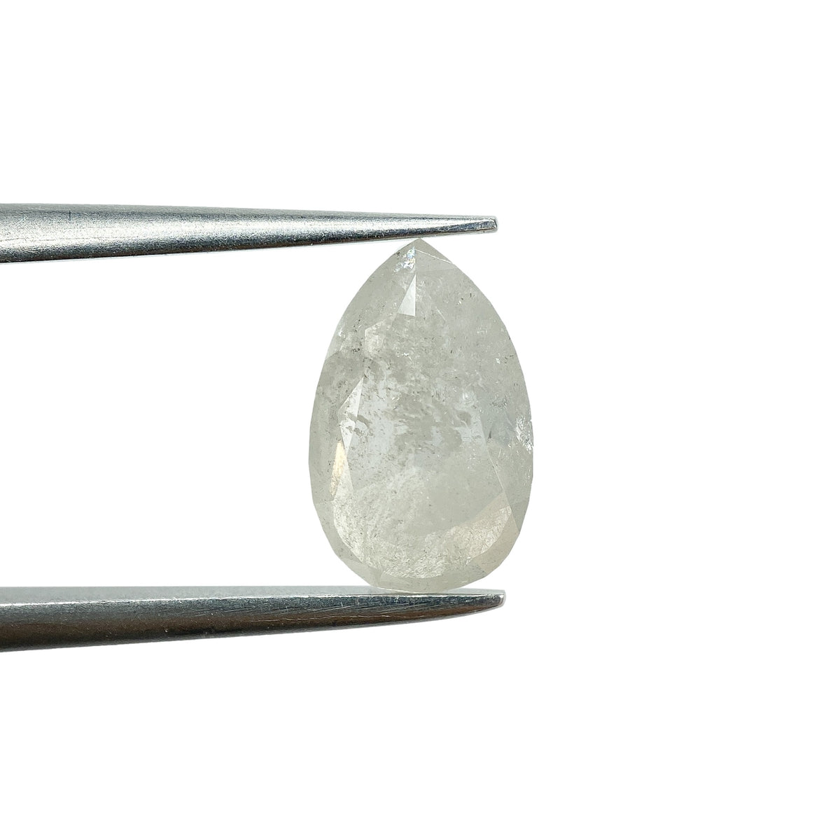 1.22ct | Salt & Pepper Pear Shape Rose Cut Diamond - Modern Rustic Diamond