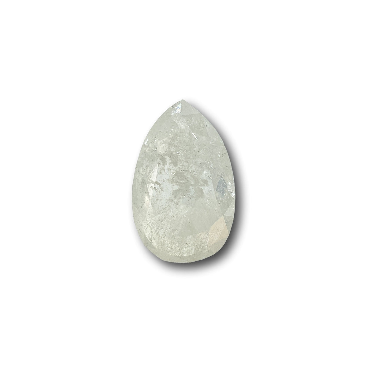 1.22ct | Salt & Pepper Pear Shape Rose Cut Diamond - Modern Rustic Diamond