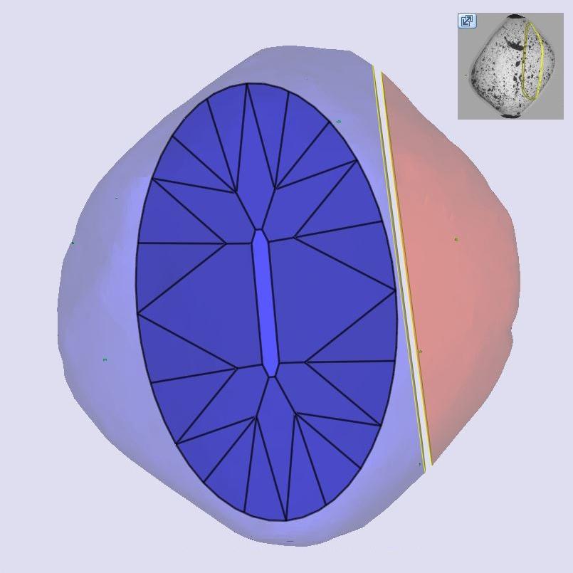 1.22ct | U-V/VS1 Oval Shape Old Mine Cut Diamond (GIA) - Modern Rustic Diamond