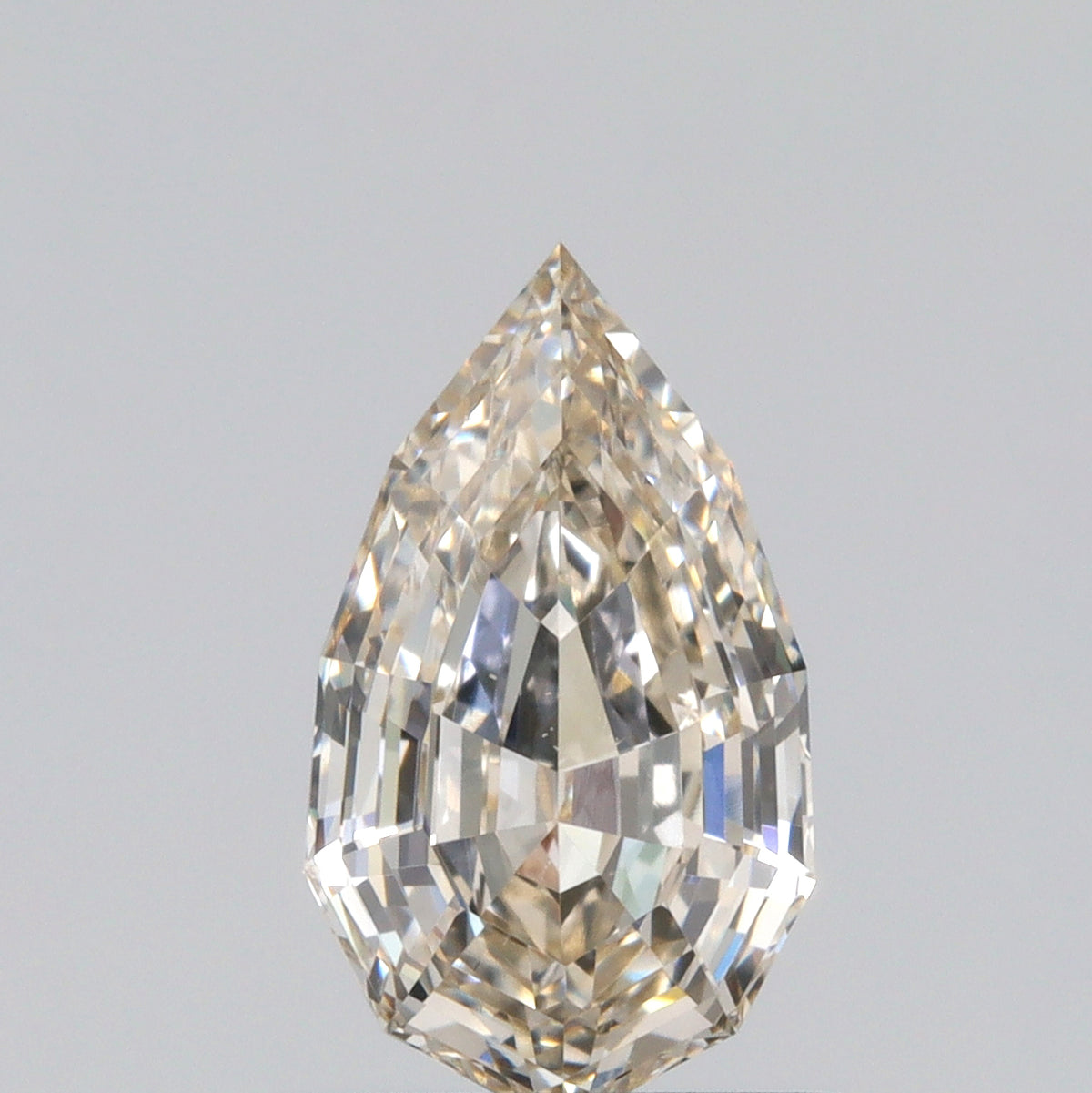1.06ct | L/SI1 Pear Shape Lattice Cut Diamond (GIA) - Modern Rustic Diamond