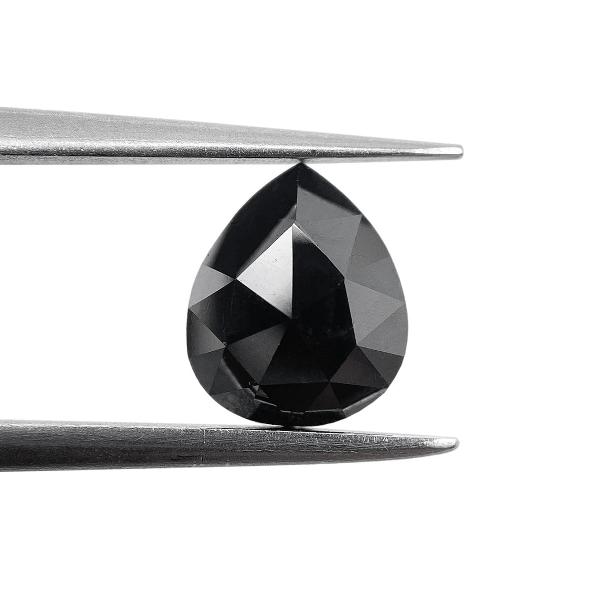 1.23ct | Black/ Pear Shape Rose Cut Diamond-Modern Rustic Diamond