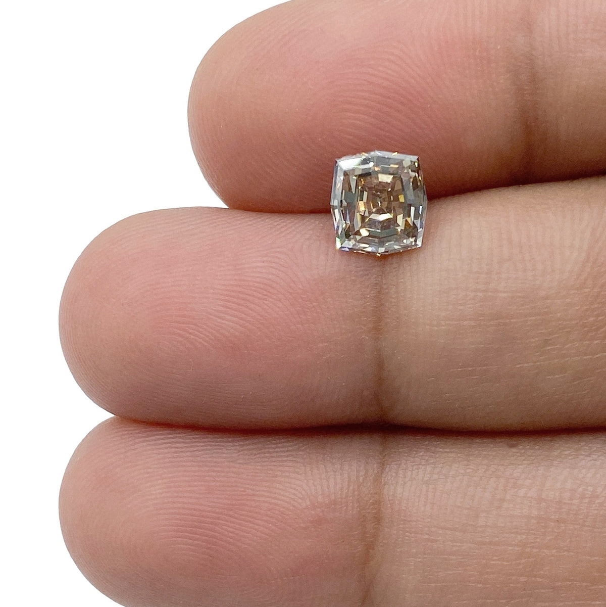 1.23ct | Champagne VVS Octagonal Shape Step Cut Diamond - Modern Rustic Diamond