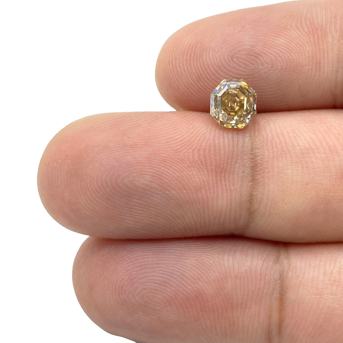 1.23ct | Champagne VS Octagonal Shape Step Cut Diamond - Modern Rustic Diamond