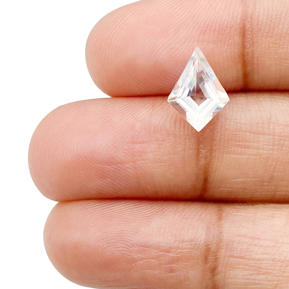 1.23ct |  Kite Shape Step Cut Moonstone - Modern Rustic Diamond