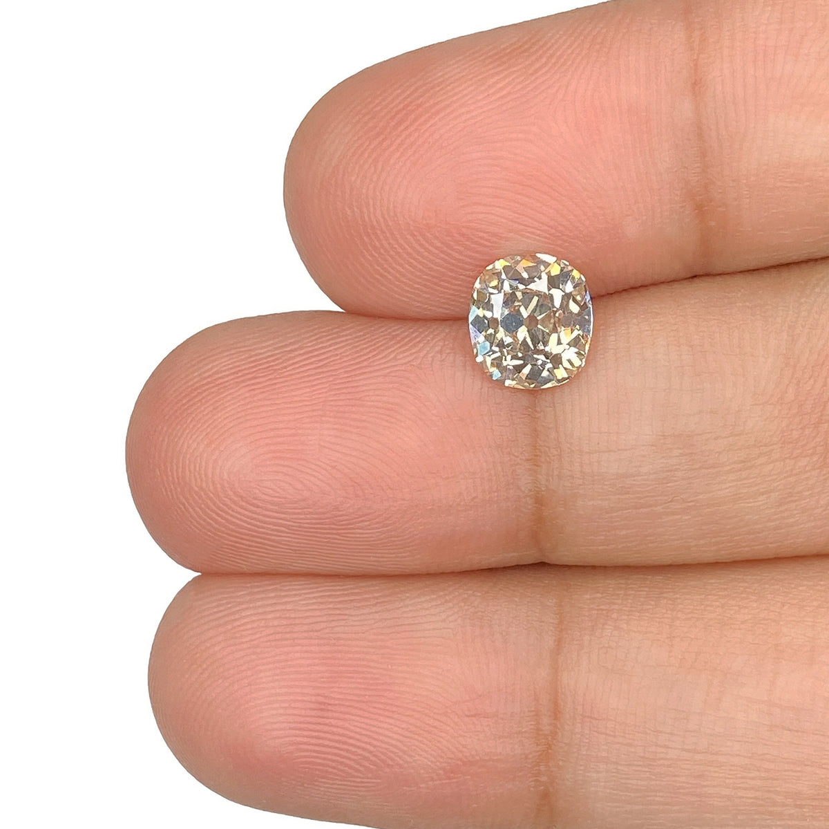 1.23ct | O-P/VS1 Cushion Shape Old Mine Cut Diamond (GIA) - Modern Rustic Diamond