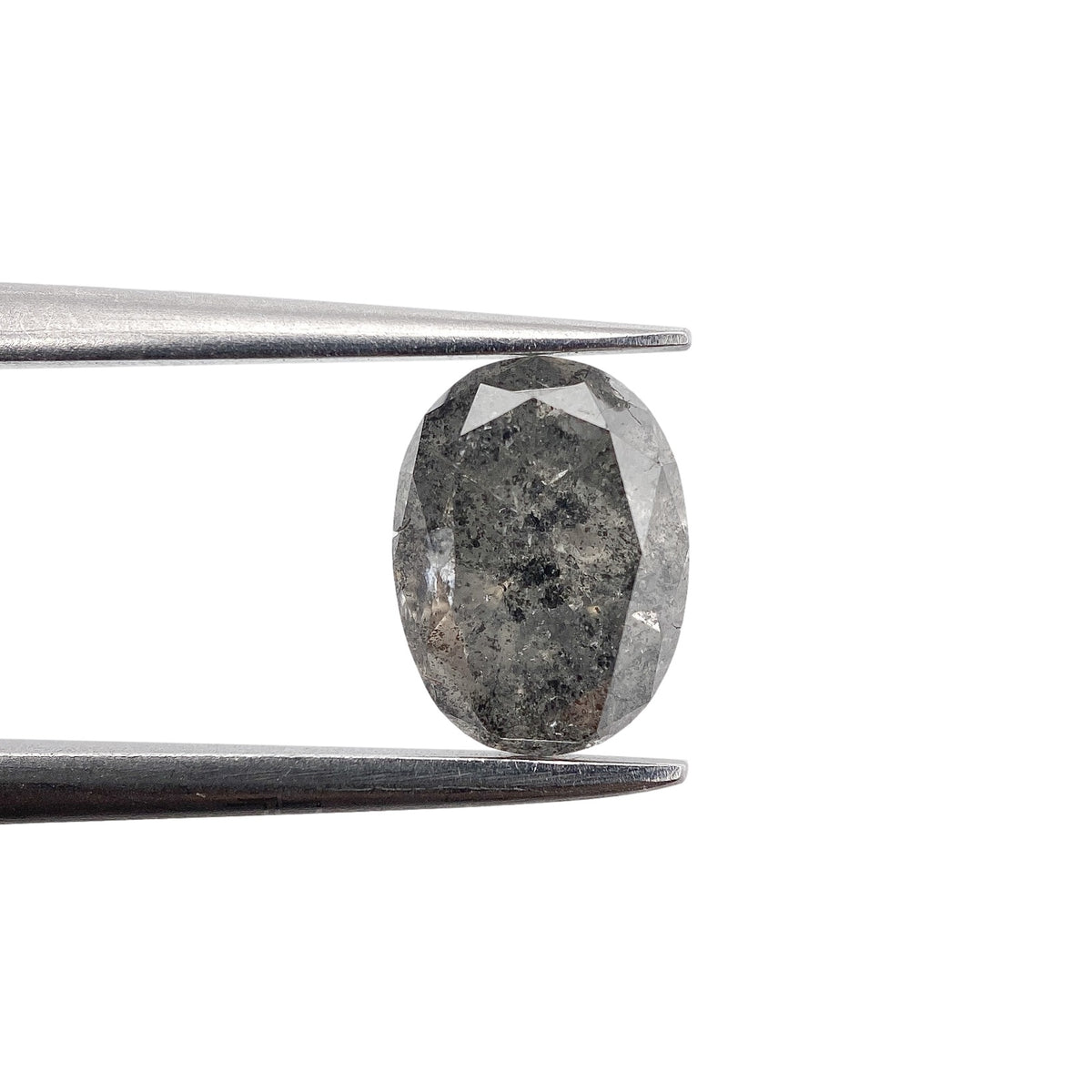 1.23ct | Salt & Pepper Oval Shape Brilliant Cut Diamond - Modern Rustic Diamond