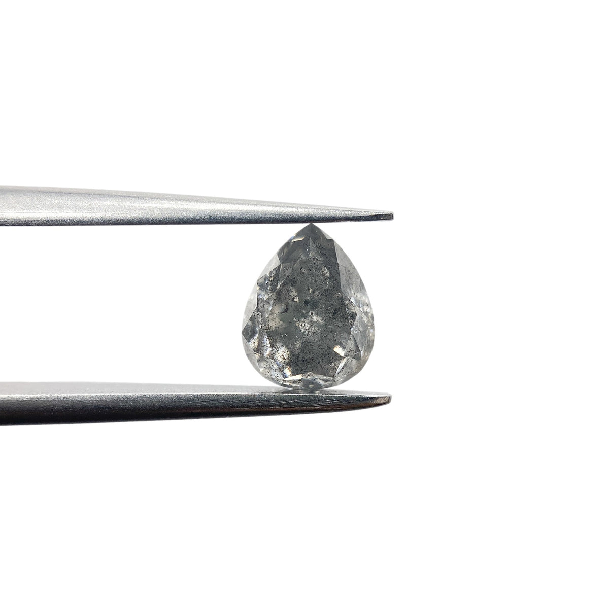 1.23ct | Salt & Pepper Pear Shape Brilliant Cut Diamond - Modern Rustic Diamond