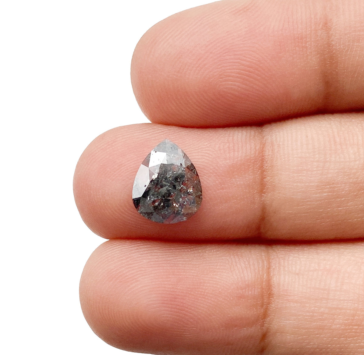 1.23ct | Rustic  Pear Shape Rose Cut Diamond - Modern Rustic Diamond