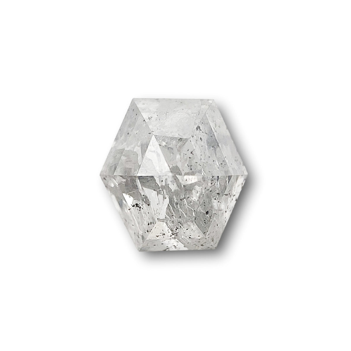 0.71ct | Salt & Pepper Hexagon Shape Step Cut Diamond