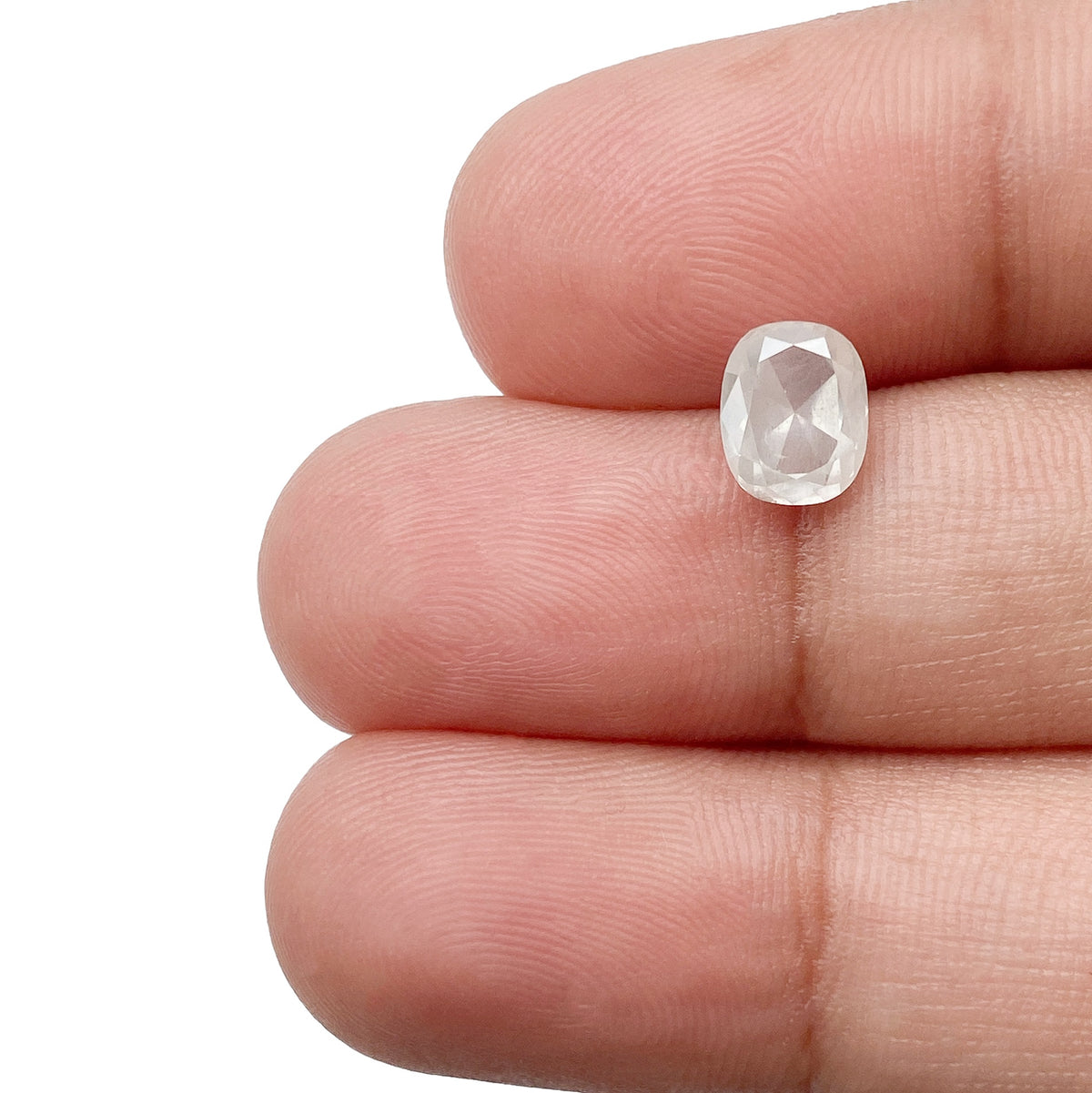 1.24ct | Salt & Pepper Cushion Shape Rose Cut Diamond - Modern Rustic Diamond