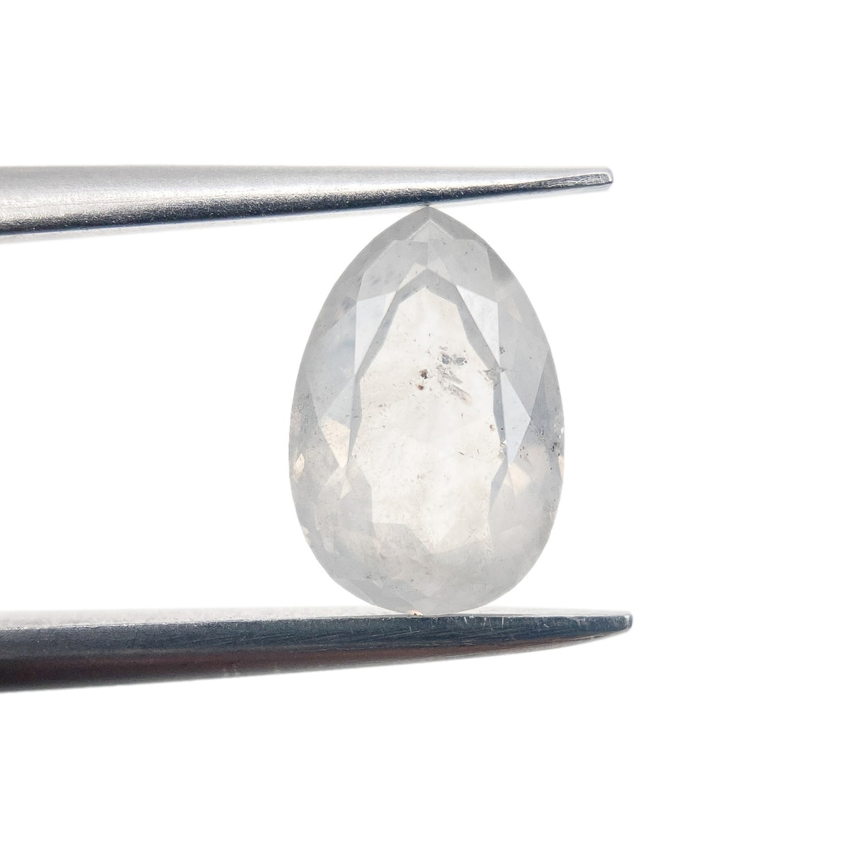 1.24ct | Salt & Pepper Pear Shape Rose Cut Diamond - Modern Rustic Diamond