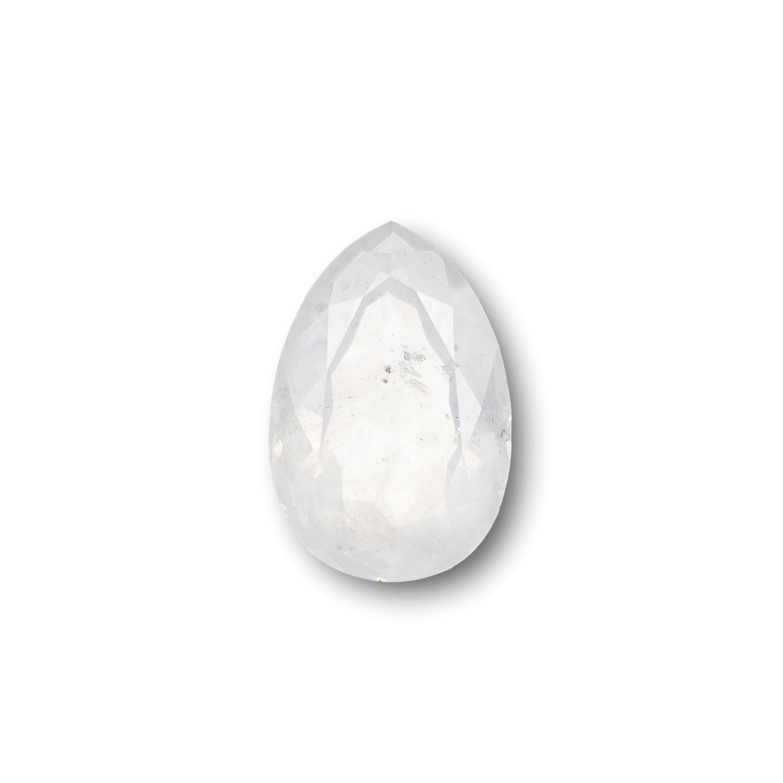 1.24ct | Salt & Pepper Pear Shape Rose Cut Diamond - Modern Rustic Diamond