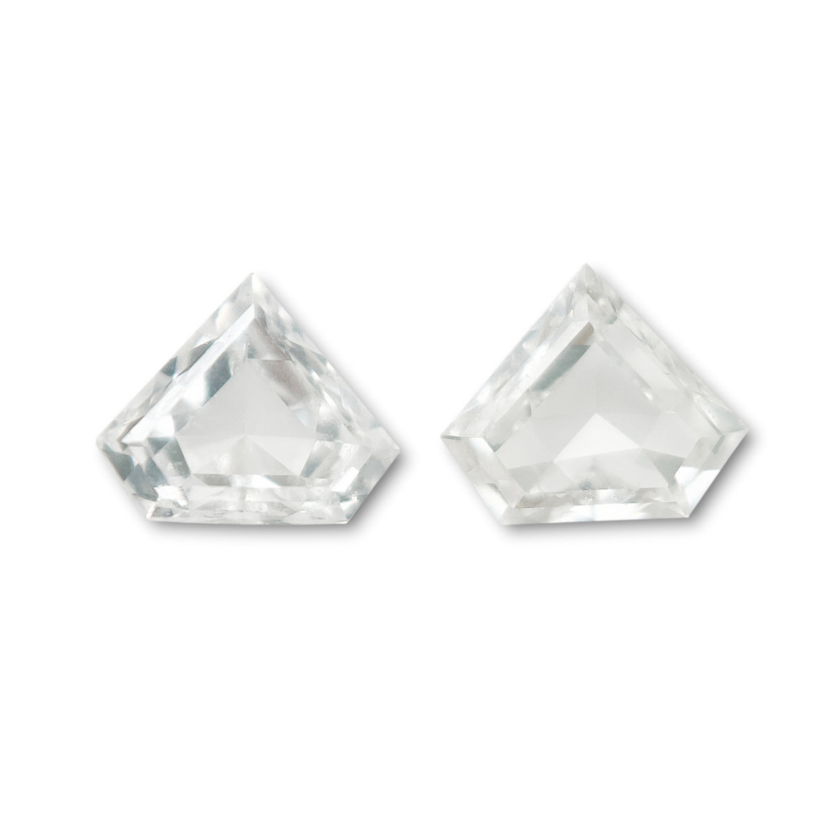0.20cttw | H-I VS Shield Shape Step Cut Diamond Matched Pair - Modern Rustic Diamond
