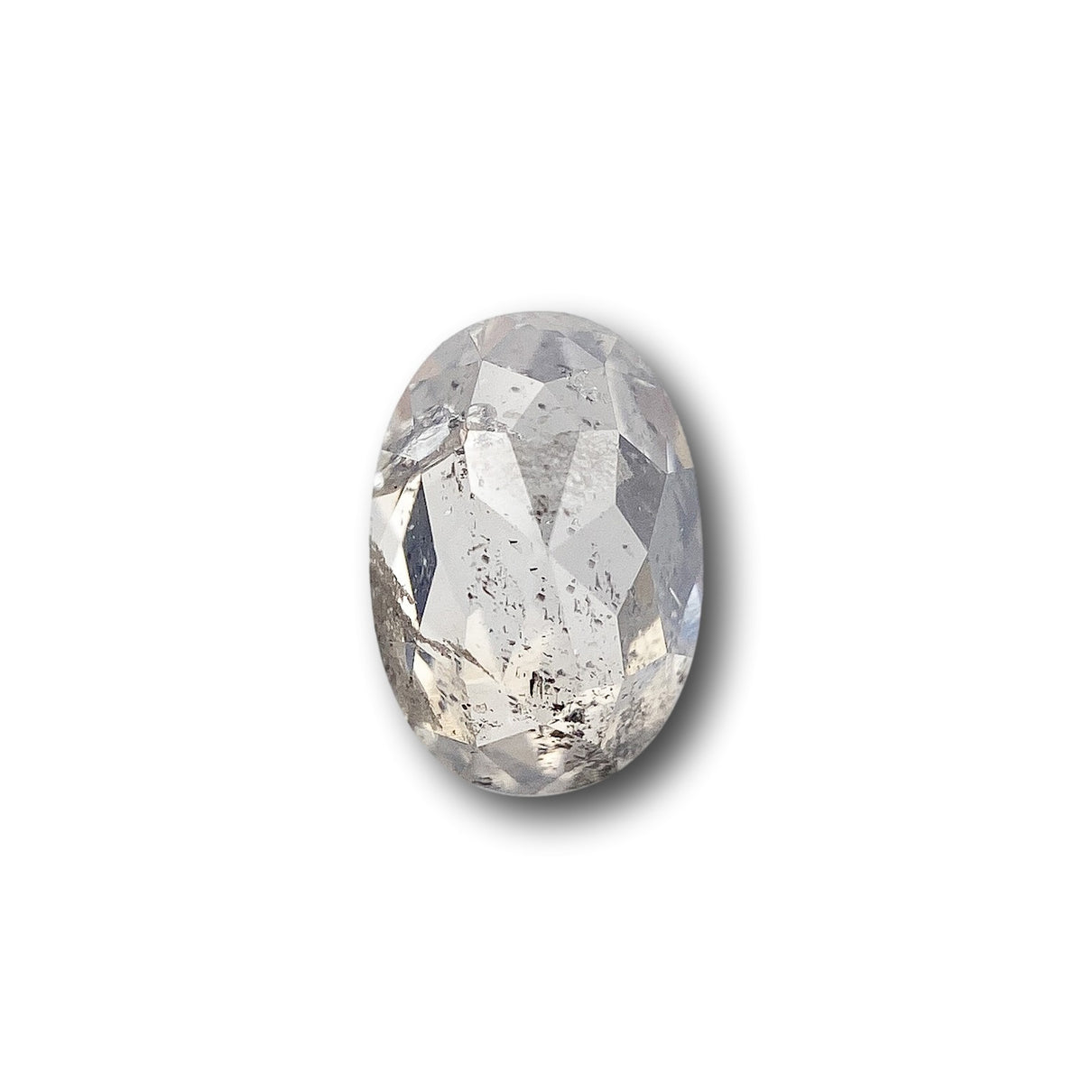 1.12ct | Salt & Pepper Oval Shape Rose Cut Diamond