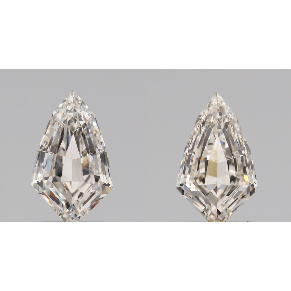 2.01cttw | I-J VVS2-VS1 Kite Shape Brilliant Cut Diamond Matched Pair - Modern Rustic Diamond
