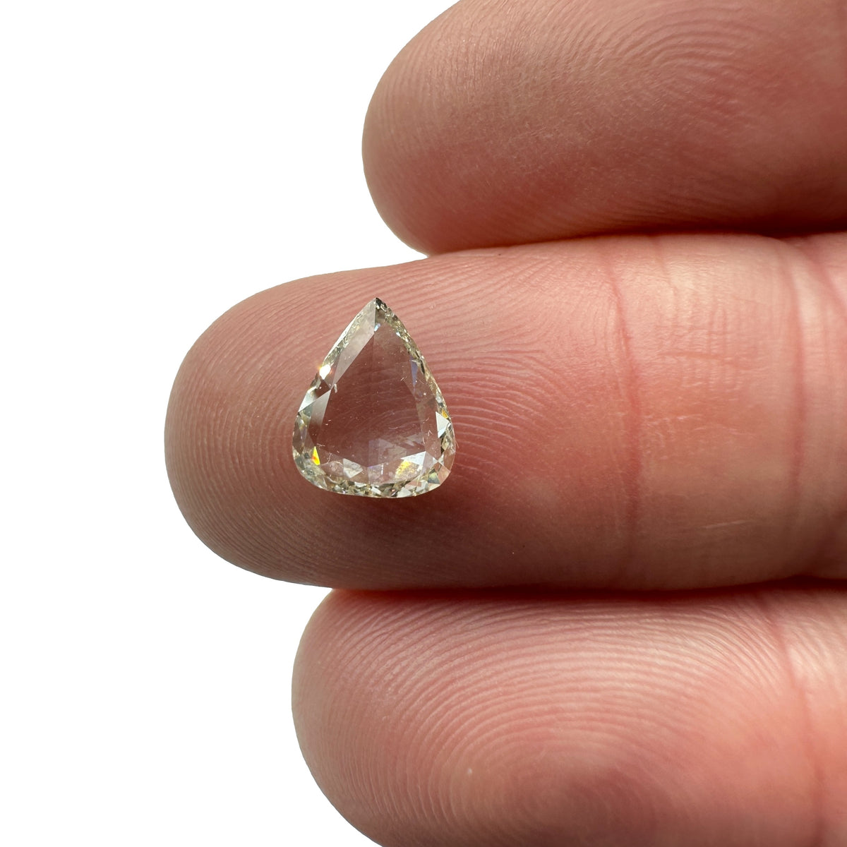 1.26ct | Champagne VS Pear Shape Rose Cut Diamond - Modern Rustic Diamond