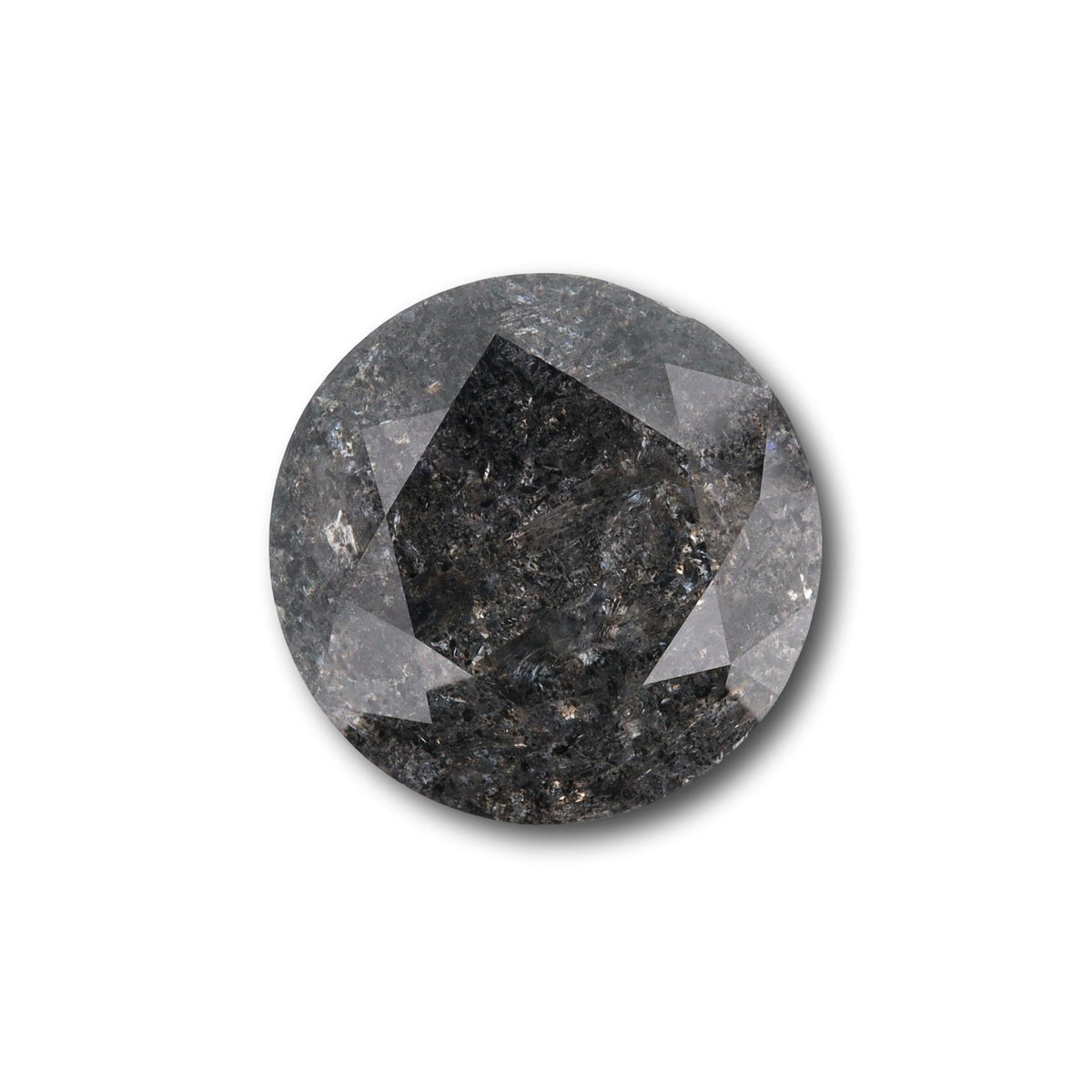 12.06ct | Salt & Pepper Round Shape Brilliant Cut Diamond