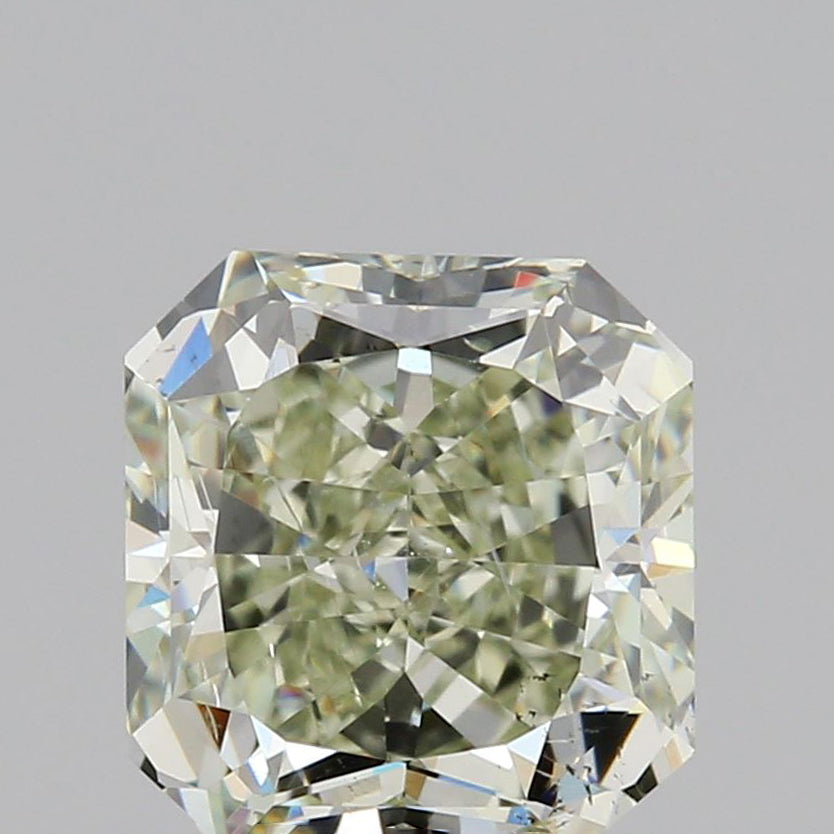 1.26ct | Fancy Yellow Green/SI1 Radiant Shape Brilliant Cut Diamond (GIA) - Modern Rustic Diamond