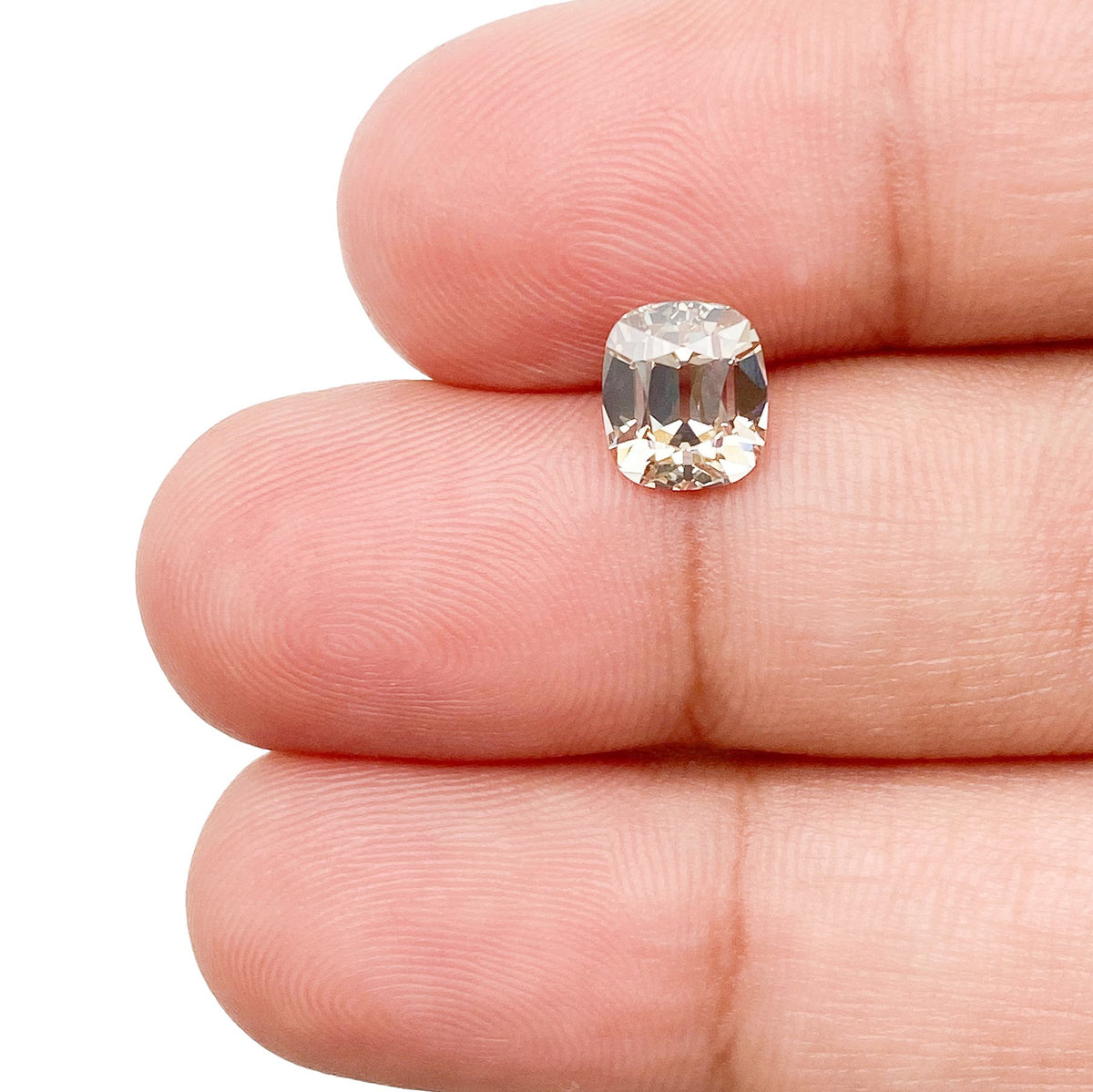 1.26ct | Q-R/VS2 Cushion Shape Old Mine Cut Diamond (GIA) - Modern Rustic Diamond