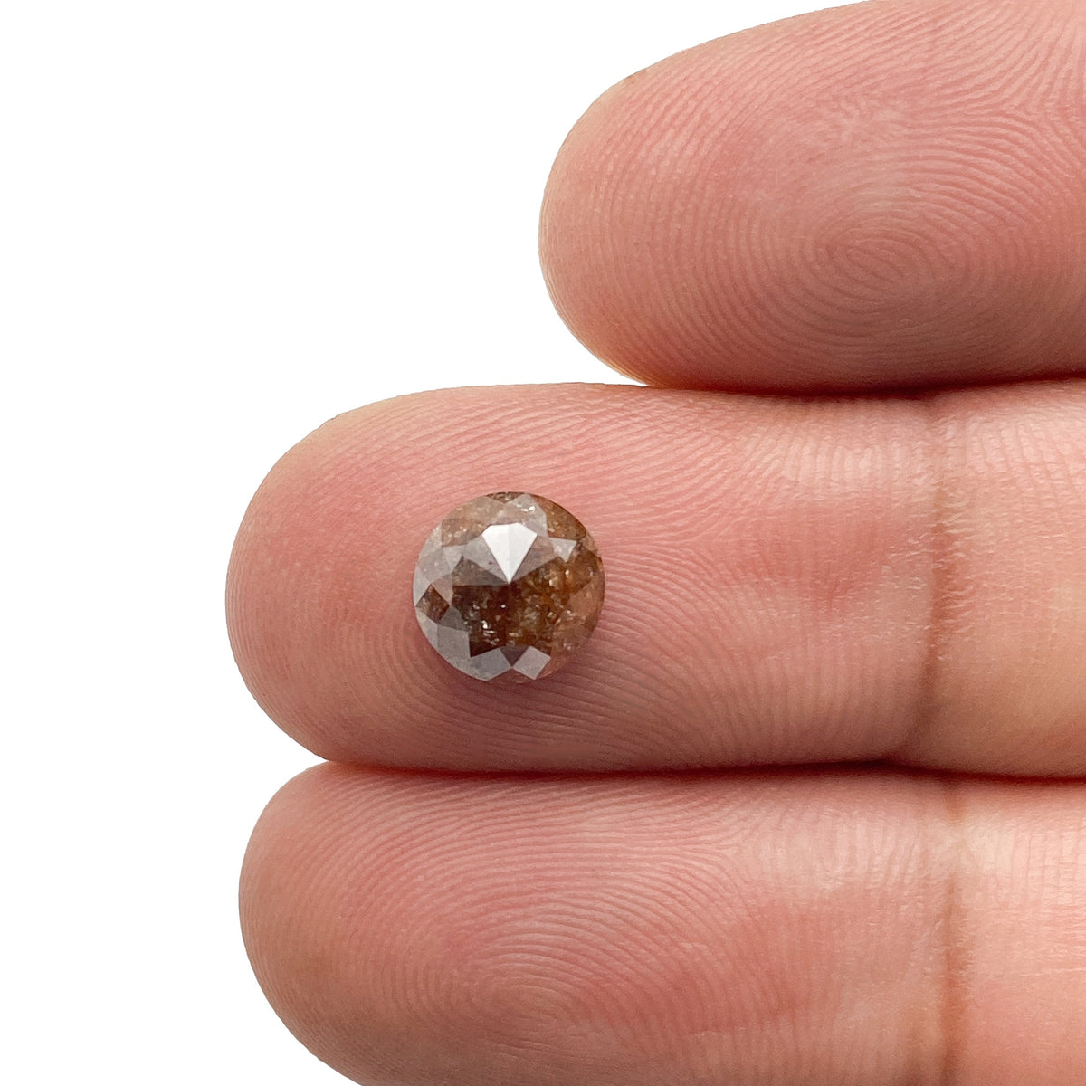 1.26ct | Salt & Pepper Round Shape Rose Cut Diamond - Modern Rustic Diamond