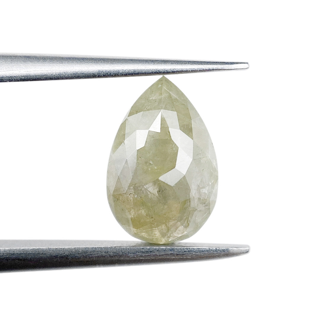 1.26ct | Salt & Pepper Pear Shape Rose Cut Diamond - Modern Rustic Diamond
