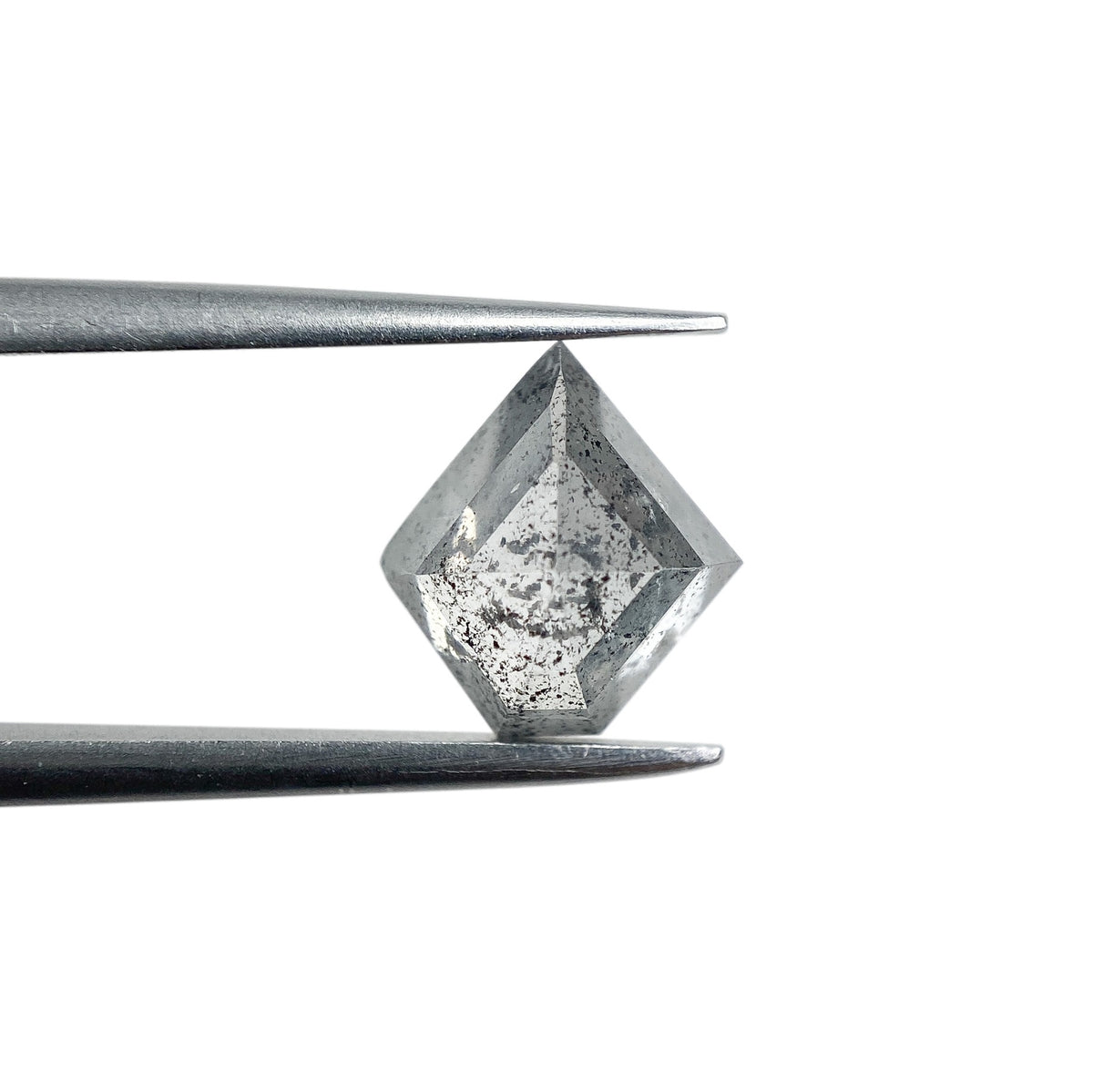 1.26ct | Salt & Pepper Shield Shape Rose Cut Diamond - Modern Rustic Diamond