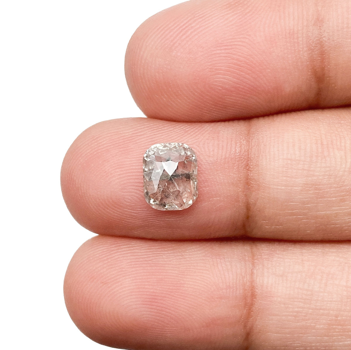1.27ct | Rustic Cushion Shape Rose Cut Diamond - Modern Rustic Diamond