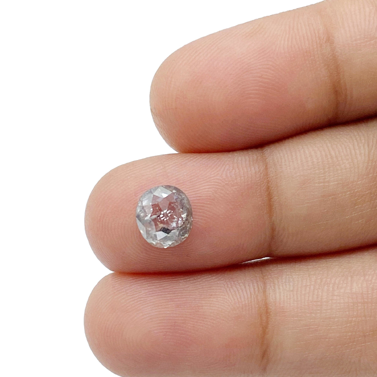 1.27ct | Salt & Pepper Cushion Shape Rose Cut Diamond - Modern Rustic Diamond